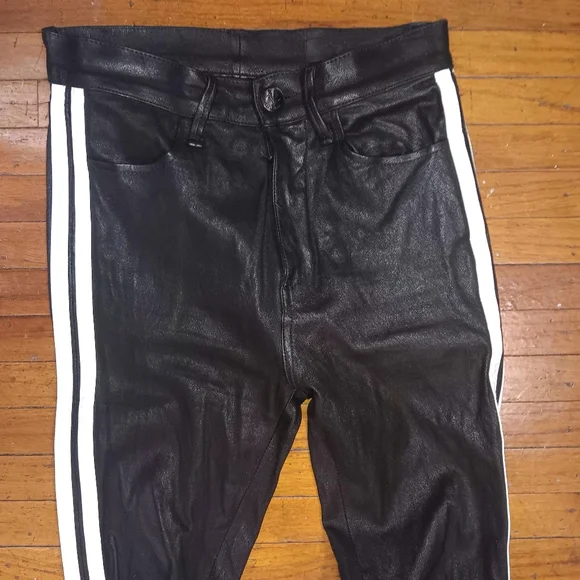 Rag & Bone Black Leather Pants - Picture 2 of 10